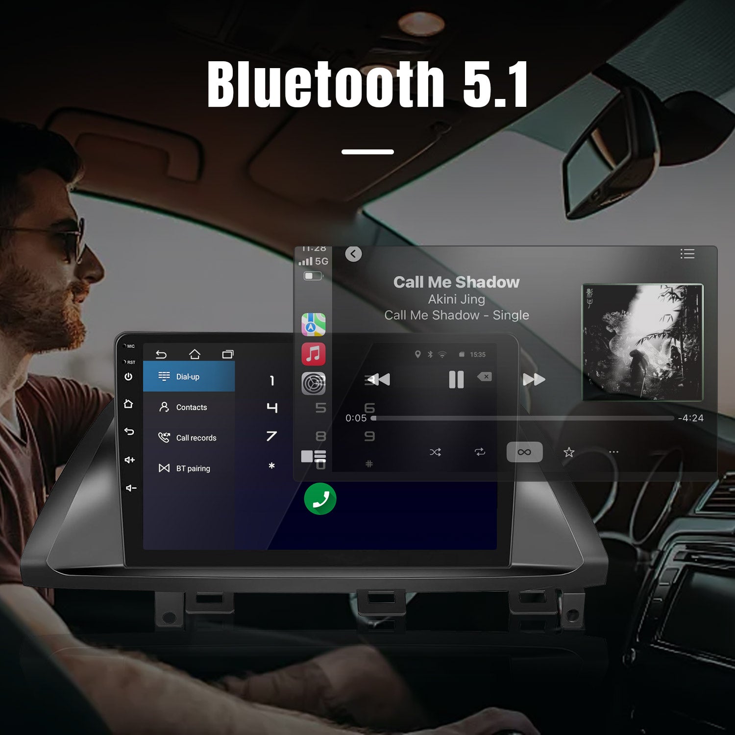 Leadfan Car Stereo Radio for Honda Odyssey 2005 2006 2007 2008 2009 2010 Wireless Apple Carplay Android Auto, 10.1" Touch Screen Audio Receiver with WiFi GPS Navi Bluetooth USB FM SWC Backup Camera